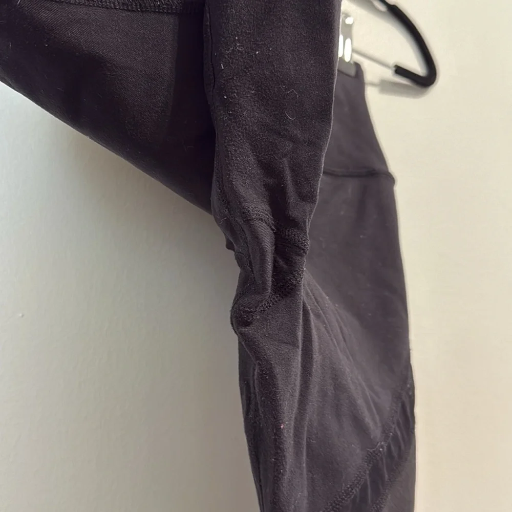 Alo Yoga Sheila Sheer Mesh Panel High Waisted Black Leggings Size Small